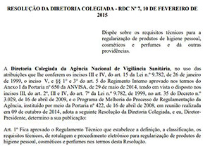 Classificação Anvisa / Legislação